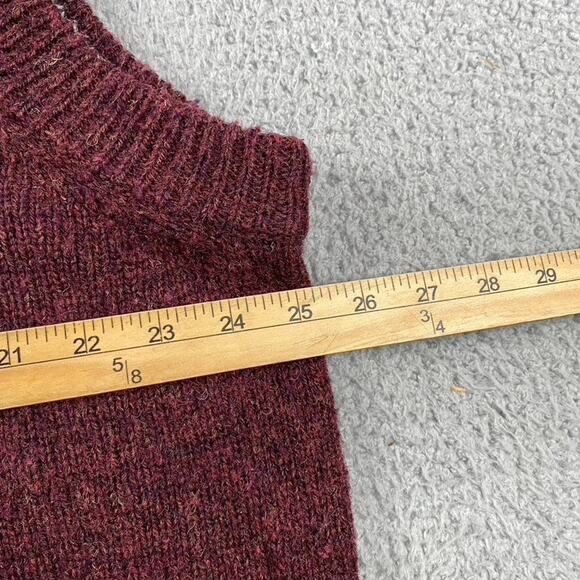 VTG Woolrich Sweater Vest Men's XL Maroon Red Wool Nylon - Picture 4 of 8